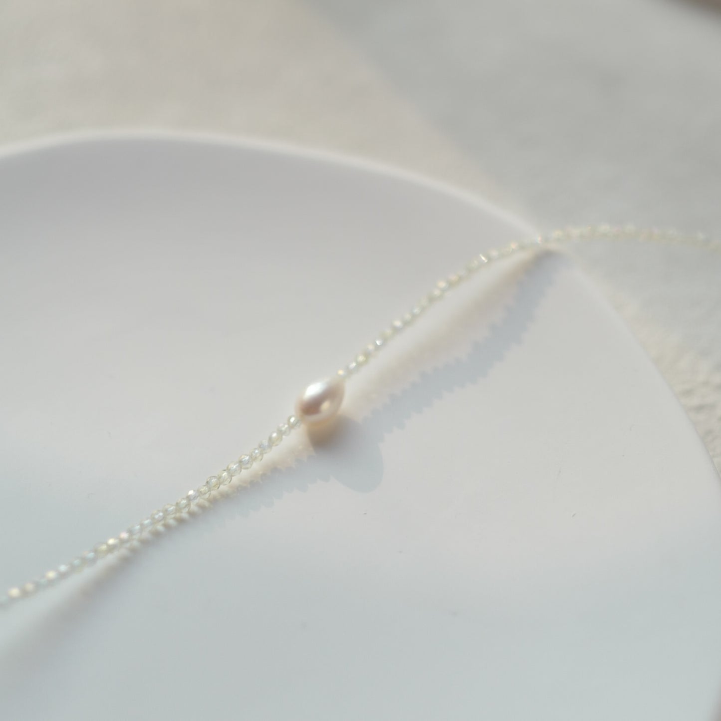 Crystal waves necklace