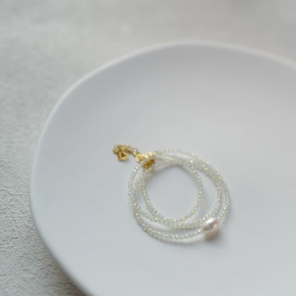 Crystal waves necklace