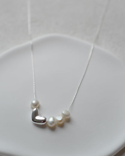 Unique heart and beans necklace