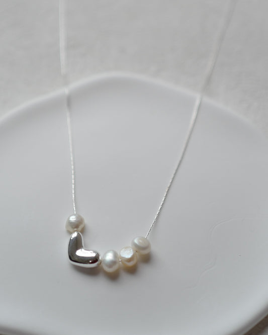 Unique heart and beans necklace