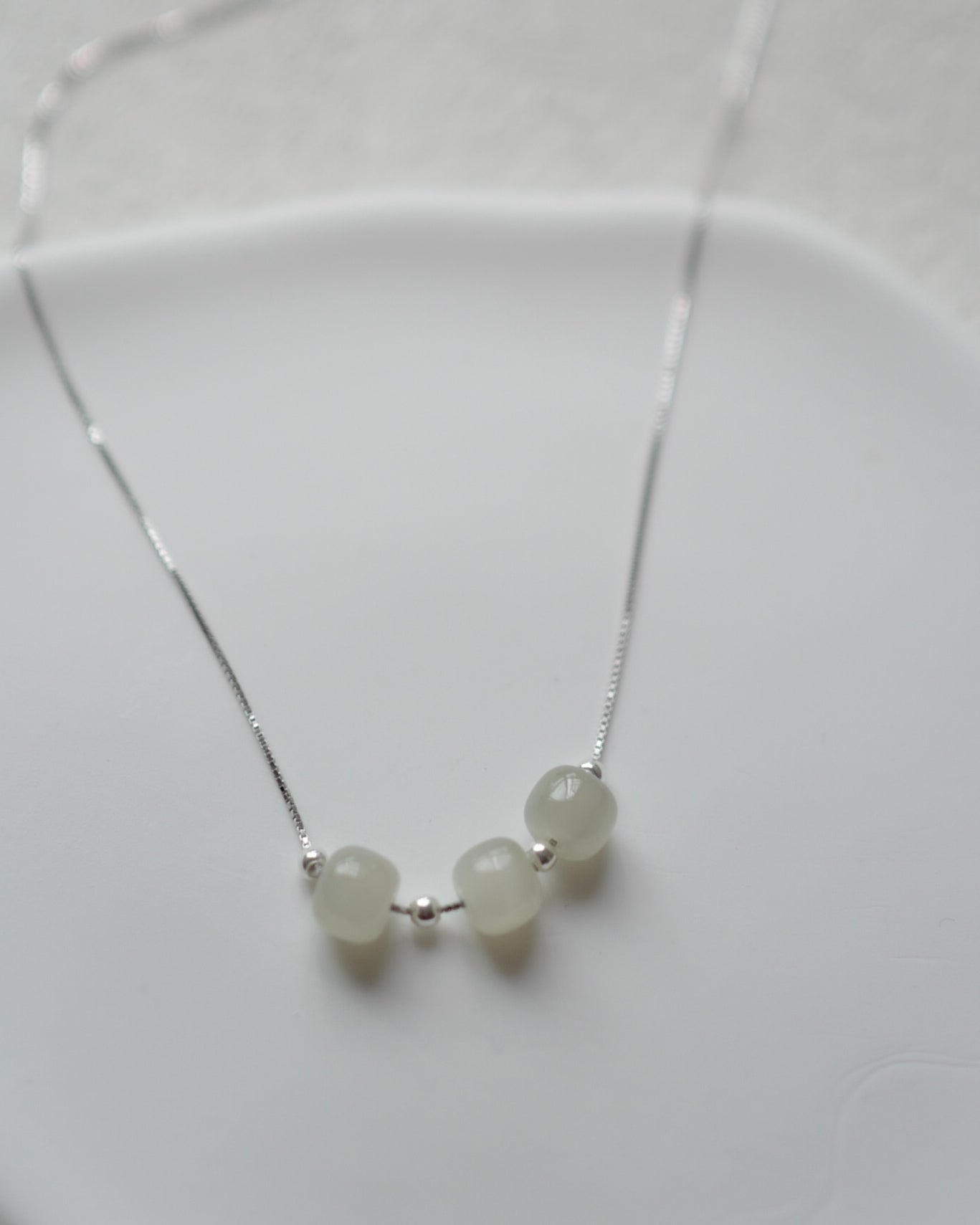 Nephrite jade necklace series 001